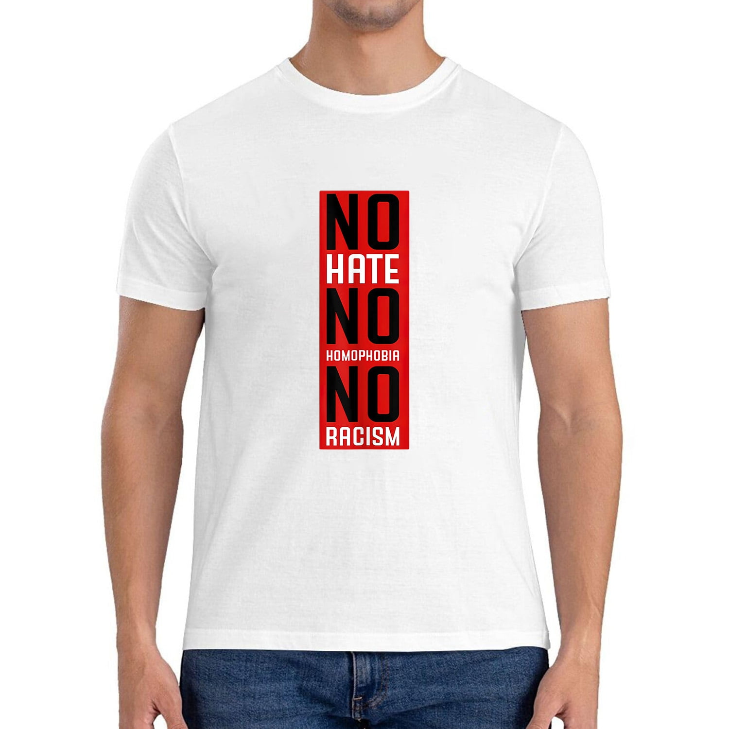 Mens No Hate No Homophobia No Racism Kindness Hope Stop Bullying T ...