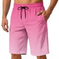 thumbnail image 1 of Mens No Liner Swim Trunks Quick Dry 9 Inch with Pockets Bathing Suits for Men Lineless Swim Shorts Size 3XL Pink, 1 of 5