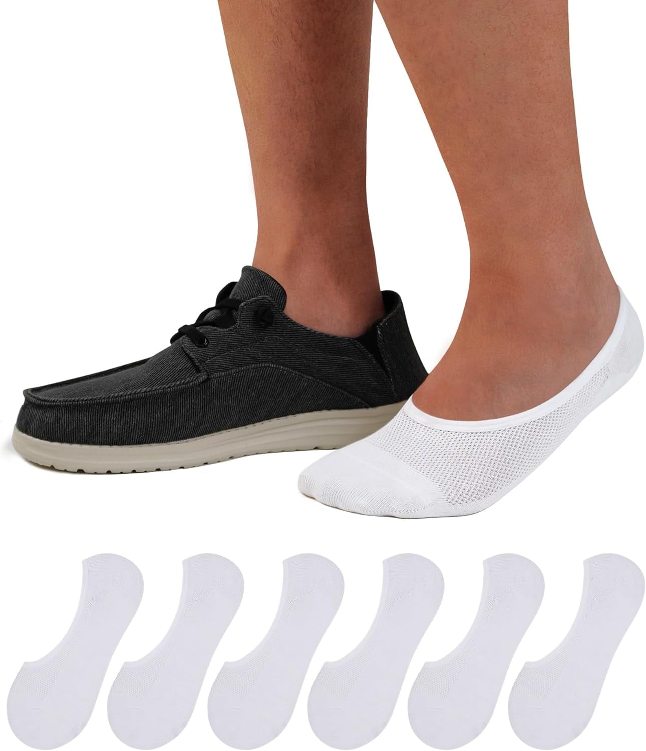 Ankle No Show Socks For Boat Shoes 12 Pair Men Loafer Boat