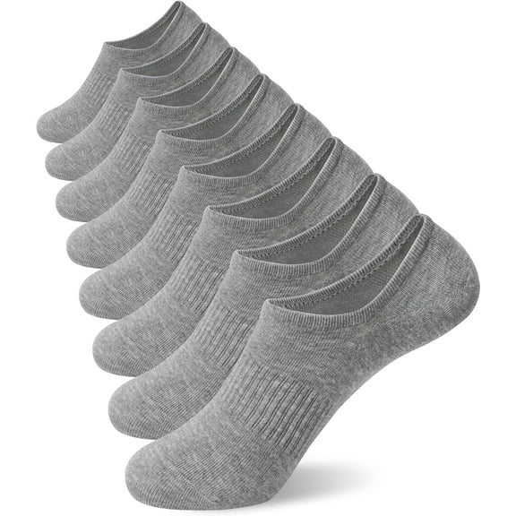 Mens No Show Socks 8 Pack Low Cut Non-Slip Invisible Short Socks for Sneaker Loafer