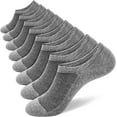 thumbnail image 1 of Mens No Show Socks 8 Pairs Invisible Low Cut Cotton Socks Ondo Non Slip Short Socks Size 5-8/9-11/12-14, 1 of 5