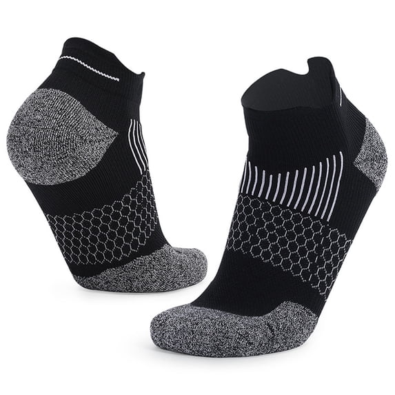 Mens No Show Socks Casual Color Block Moisture-Wicking Breathable Non-Slip Athletic Workout Cycling Running Low-Cut Sock