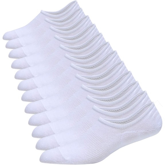 Mens No Show Socks Cotton Low Cut Short Casual Socks Men With Non-Slip Grips, 12 Pairs/8 Pairs/6 Pairs