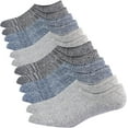 thumbnail image 1 of Mens No Show Socks Cotton Low Cut Short Casual Socks Men With Non-Slip Grips, 12 Pairs/8 Pairs/6 Pairs, 1 of 5