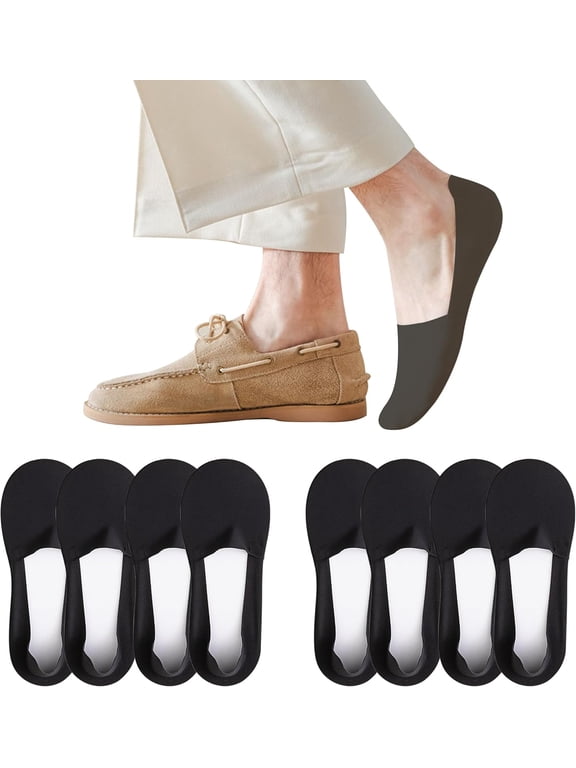 Mens No Show Socks Thin Non Slip Low Cut Liner Invisible for Loafer