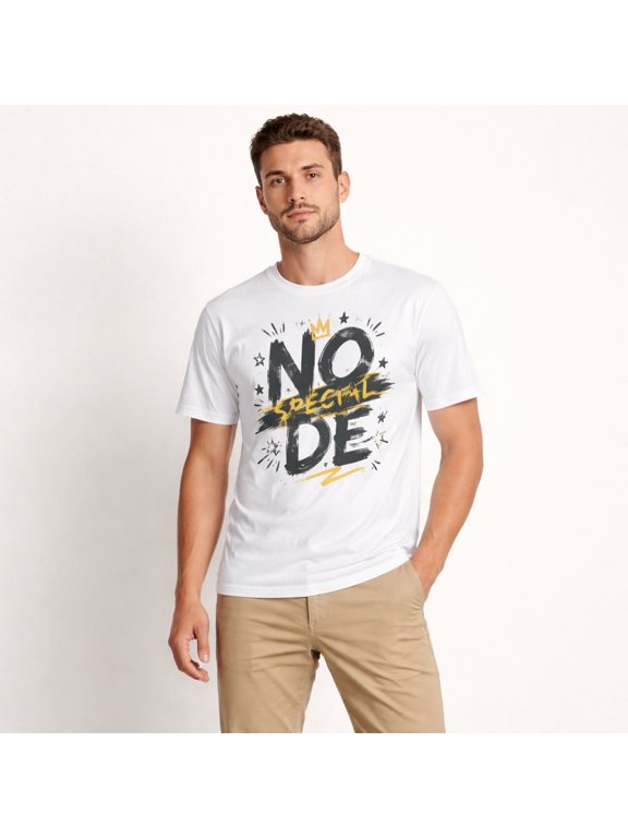 Mens No Special Dude Graphic T Shirt White Short Sleeve Crew Neck Casual Summer Tee,L,Black E