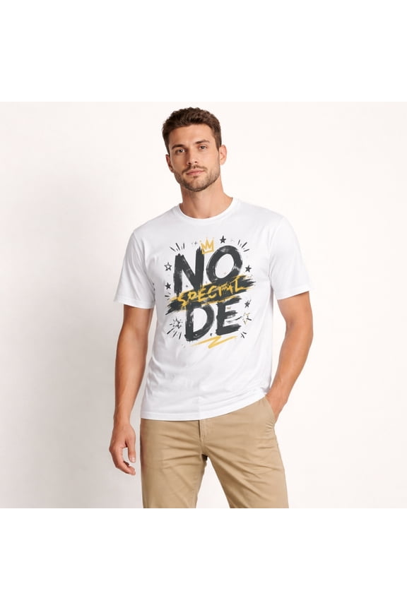 Mens No Special Dude Graphic T Shirt White Short Sleeve Crew Neck Casual Summer Tee,XL,Black E