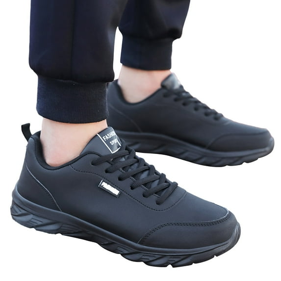 Mens Non Slip Casual Walking Shoes Comfortable Dress Slip On Sneakers Classic Lace Up Lightweight Hiking Shoes