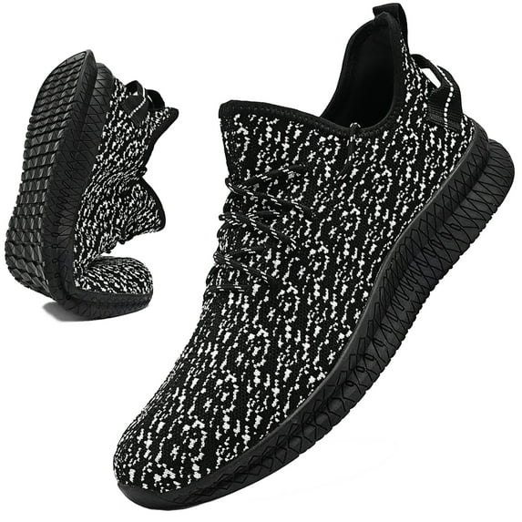 Mens Non Slip Walking Sneakers Lightweight Breathable Slip on Running Shoes Athletic Gym Tennis Shoes