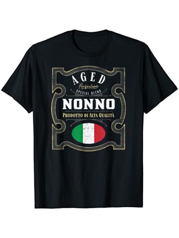 Mens Nonno Aged Perfection Funny Italian Grandpa T-Shirt Unisex S-5XL Hot Trending Shirt, Vintage Birthday Gift