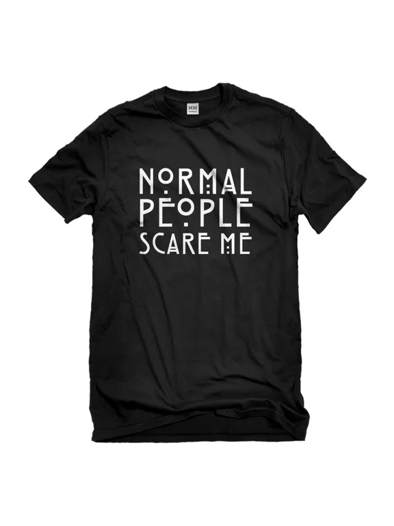Mens Normal People Scare Me Short Sleeve T-shirt #3085