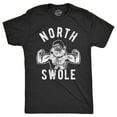 thumbnail image 1 of Mens North Swole T Shirt Funny Workout Santa Christmas Graphic Novelty Fitness Tee Graphic Tees, 1 of 7
