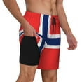 thumbnail image 1 of Mens Norway Flag 2 in 1 Quick Dry Swim Trunks with Compression Liner Beach Shorts, 1 of 6