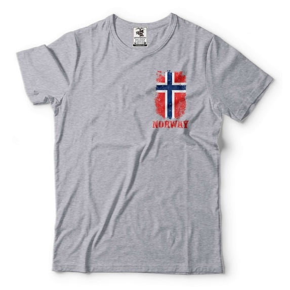 Mens Norway Pocket T-shirt Norway Patriotic Flag Shirt Norway National Shirt Norwegian Gifts (4X-Large Grey)