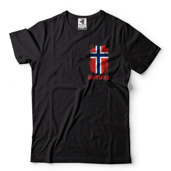 Mens Norway Pocket T-shirt Norway Patriotic Flag Shirt Norway National Shirt Norwegian Gifts (XX-Large Black)