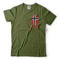 thumbnail image 1 of Mens Norway Pocket T-shirt Norway Patriotic Flag Shirt Norway National Shirt Norwegian Gifts (XX-Large Military Green), 1 of 6