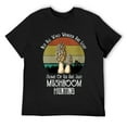 thumbnail image 1 of Mens Not All Who Wander Are Lost Funny Mushroom Hunting Round Neck T-Shirt Black, 1 of 5