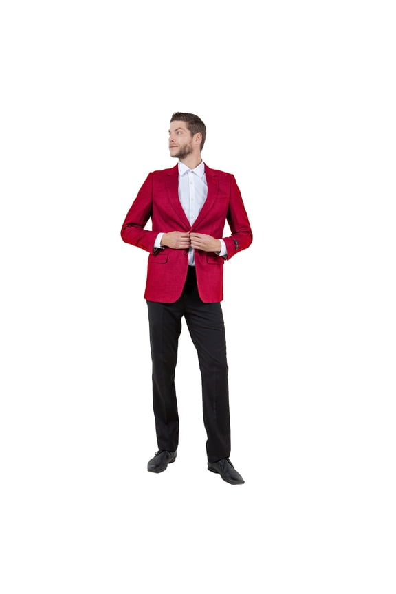 Mens Notch Lapel Blazer Only a Linen Look