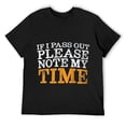 thumbnail image 1 of Mens Note My Time design Print Funny Rower Meme Quote Graphic T-Shirt Black, 1 of 5