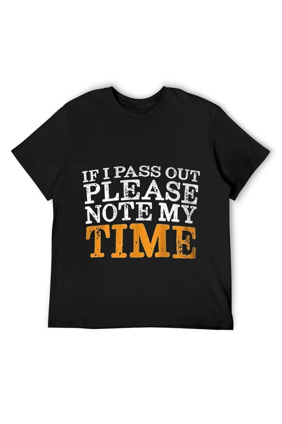Mens Note My Time design Print Funny Rower Meme Quote Graphic T-Shirt Black