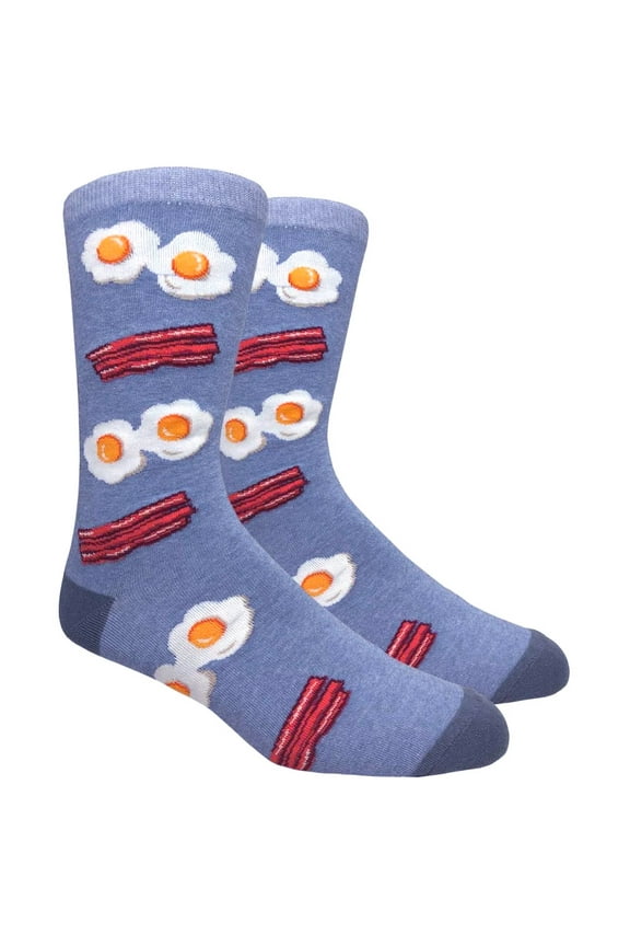 Mens Novelty Bacon and Eggs Socks