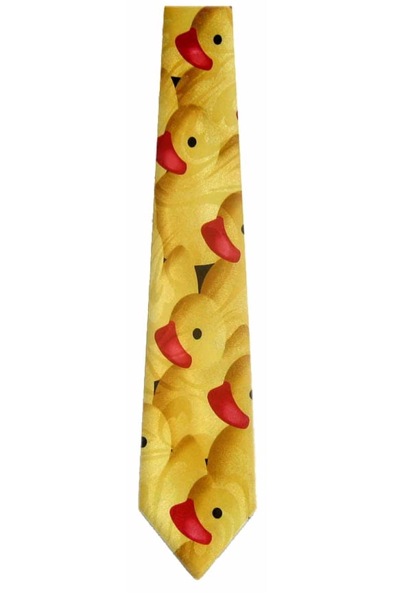 Mens Novelty Bird Yellow Rubber Duck Necktie