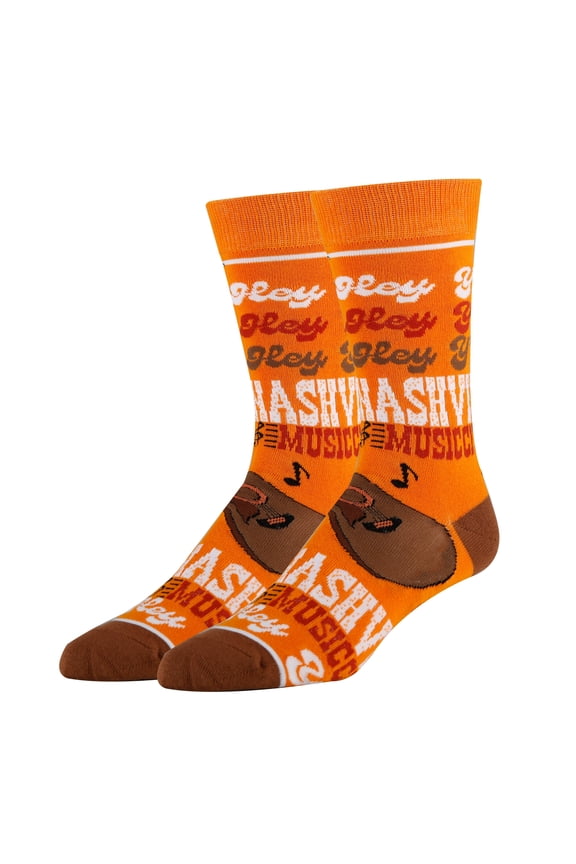Mens Novelty Funny Nashville Crew Socks, Hey Y'all, Colorful Cotton Socks Crazy Fashion Socks