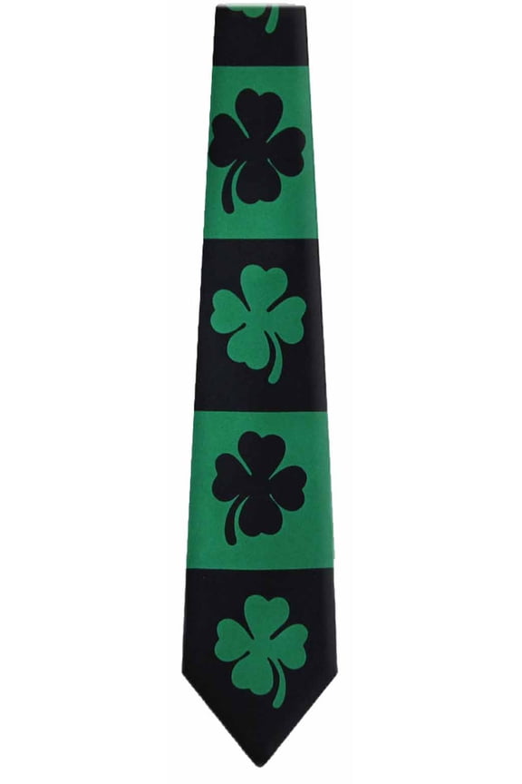 Mens Novelty Shamrock St. Patrick's Day Irish Necktie