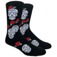 thumbnail image 1 of Mens Novelty Skulls and Roses Socks, 1 of 1