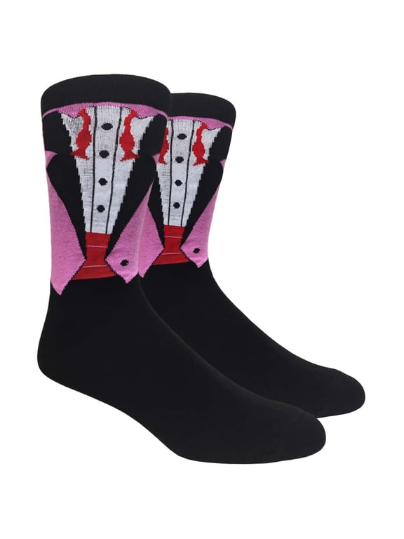 Mens Novelty Tuxedo and Bow Tie Socks