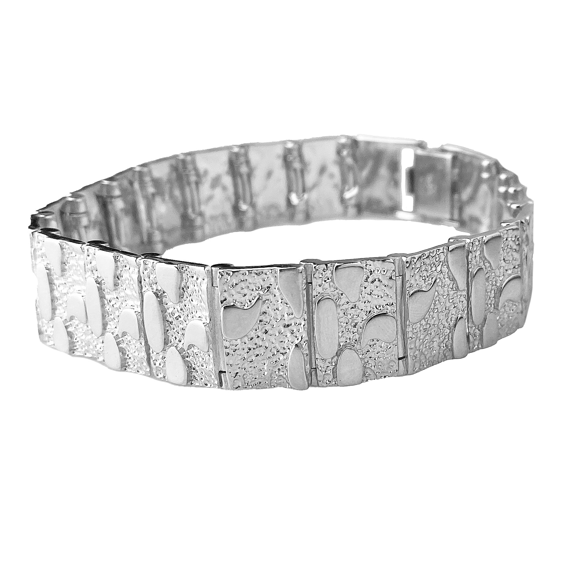 Mens silver hotsell nugget bracelet