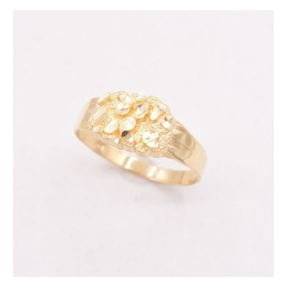 Nugget Oval Men's Adult Ring 10K Yellow Gold, 2.00 Gr - GOLDUM NYC