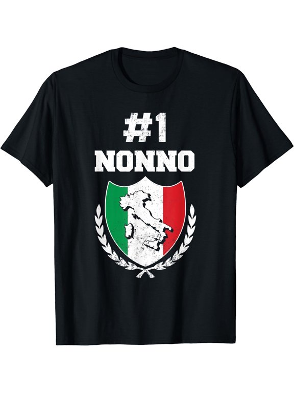 Mens Number One Nonno Italian Grandfather Funny Grandpa T-Shirt