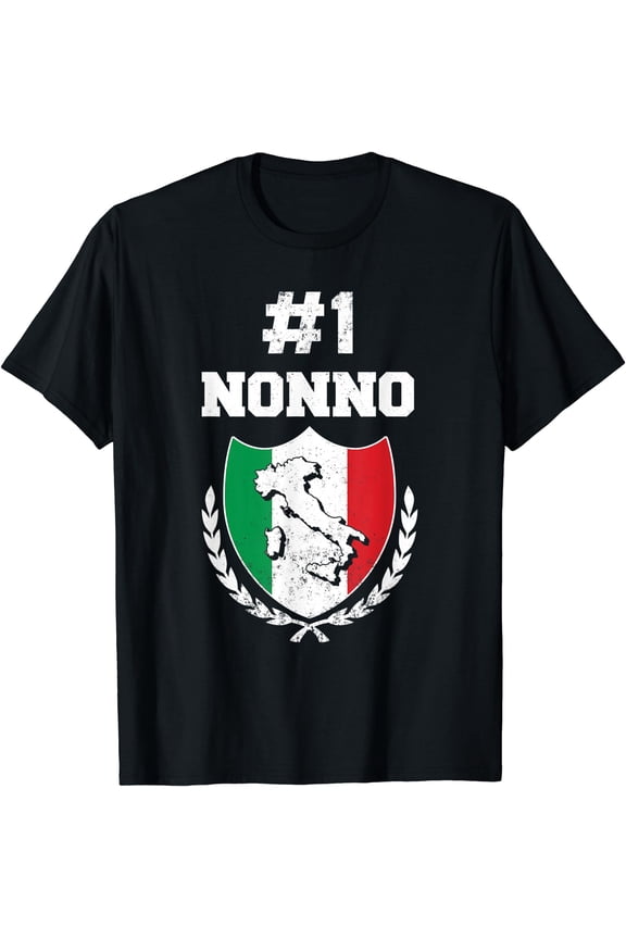 Mens Number One Nonno Italian Grandfather Funny Grandpa T-Shirt