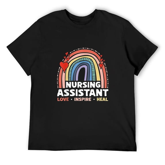 Mens Nurse Love Inspire Heal Medicine Nursing Healthcare T-Shirt Black