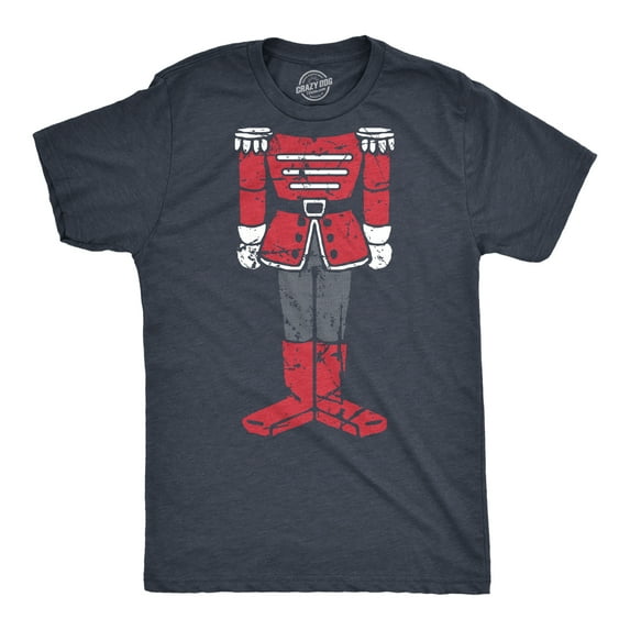 Mens Nutcracker Body T Shirt Funny Xmas Party Figurine Doll Tee for Guys Graphic Tees
