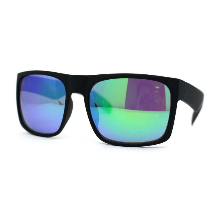 Trendy Rectangle Polarized Sunglasses Green/Green Mirrored Green Zunnies -Rectangle Sports Sunglasses #99115524 | Zenni  main image 4