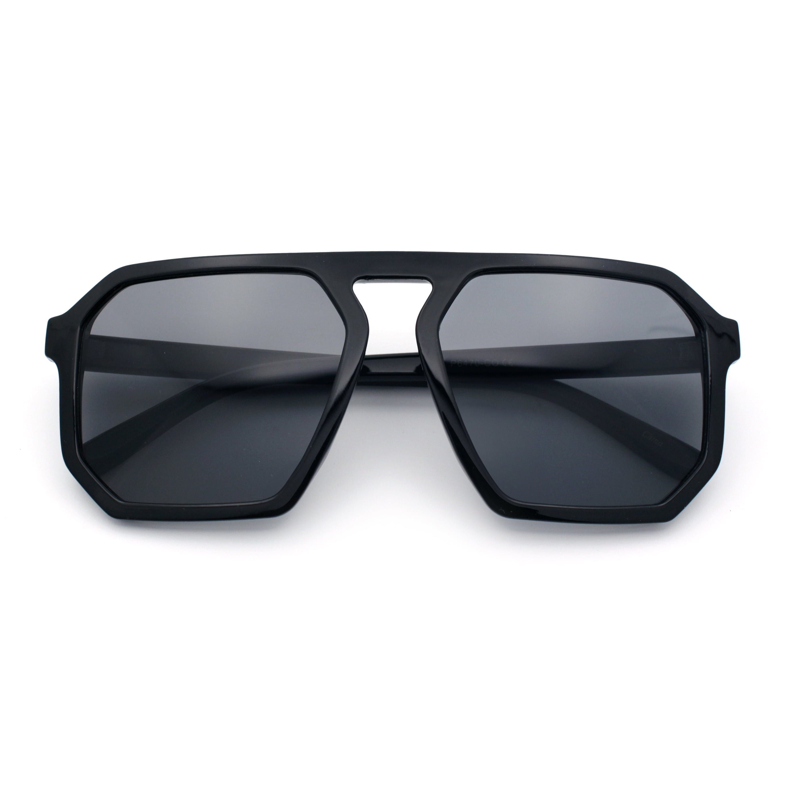 Mens Octagon Geometric Plastic Racer Mob Pilots Sunglasses Red