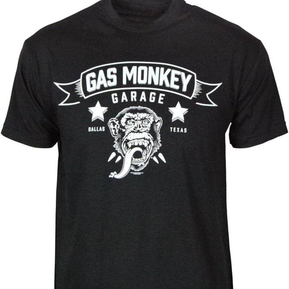 T-Shirt Uomo Gas Monkey Garage - Slogan Blood Sweat & Beers, Nero, 100% Cotone - Foto 6