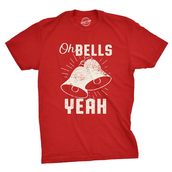 Mens Oh Bells Yeah Funny Christmas T Shirt Festive offensive Xmas Tee Graphic Tees