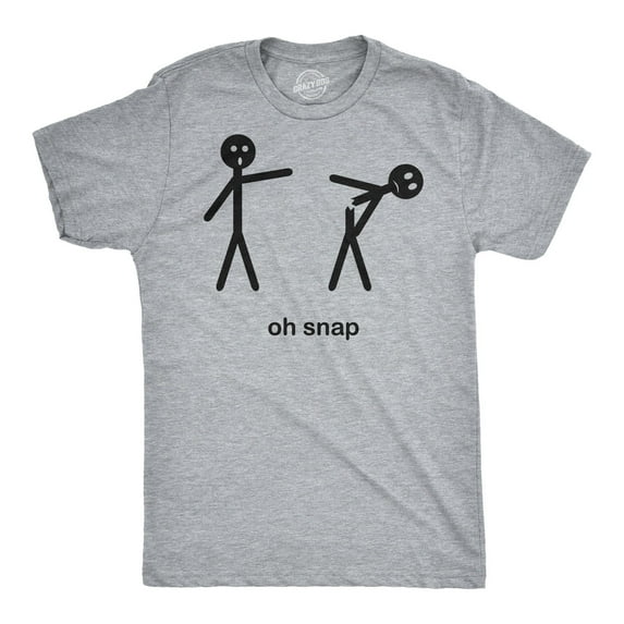 Mens Oh Snap Funny Stick Figure Hilarious Sarcastic Adult Humor Sarcasm T shirt Graphic Tees