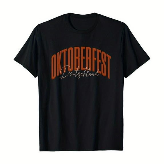 Mens Oktoberfest Tee Top Black S-5XL German Heritage Graphic 100%Cotton Casual Comfortable,All-Season Wear