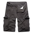 thumbnail image 1 of Mens Olive Green Cargo Shorts, Multi - Pockets, Rugged Build, Summer Outdoor Activities & Work, 1 of 5