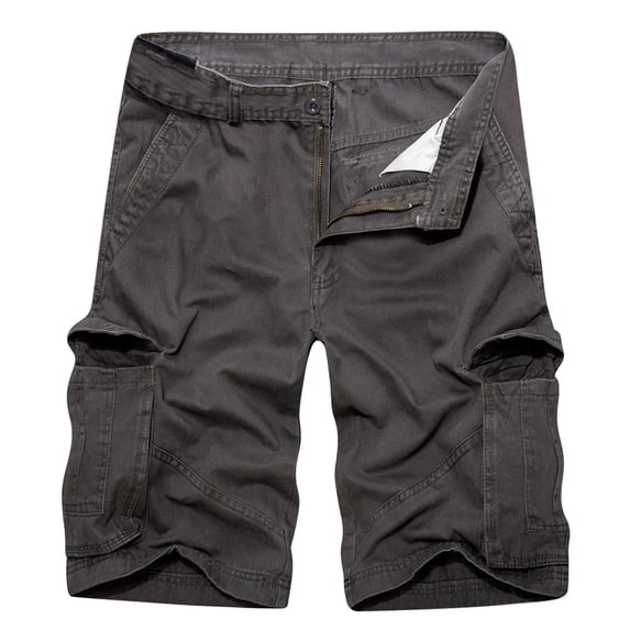 Mens Olive Green Cargo Shorts, Multi - Pockets, Rugged Build, Summer Outdoor Activities & Work