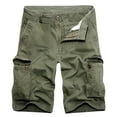 thumbnail image 1 of Mens Olive Green Cargo Shorts, Multi - Pockets, Rugged Build, Summer Outdoor Activities & Work, 1 of 5