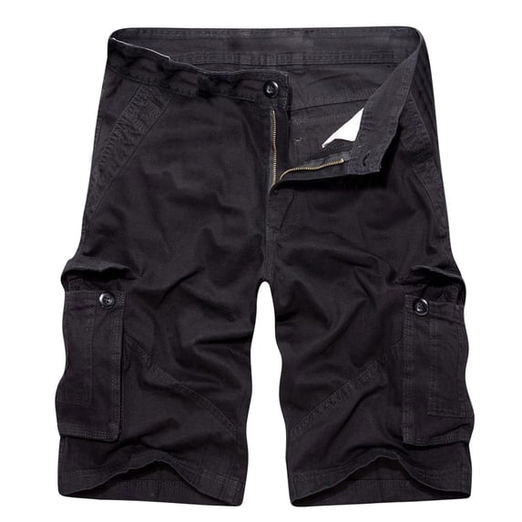 Mens Olive Green Cargo Shorts, Multi - Pockets, Rugged Build, Summer Outdoor Activities & Work