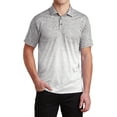 thumbnail image 1 of Mens Ombre Heather Polyester Polo White/ Graphite 4X-Large, 1 of 4