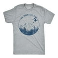 thumbnail image 1 of Mens On Mountain Time T shirt Cute Hiking Camping Gift Happy Camper Tee for Guys Graphic Tees, 1 of 7