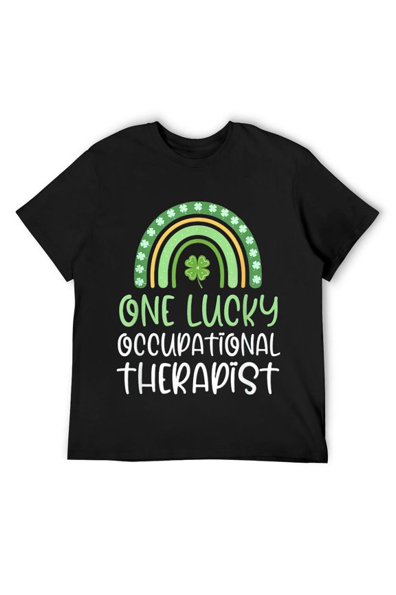 Mens One Lucky Occupational Therapist St Patrick's Day Therapy OT T-Shirt Black M