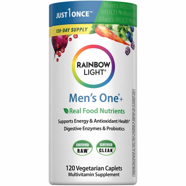 Men D Mens One Multivitamin with Vitamin C, D and Zinc | 120 Vegetarian ...